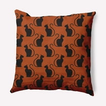 Simply Daisy 18" x 18" Spooky Cats Decorative Throw Pillow, Sienna