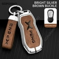 thumbnail image 3 of For Xpeng Xiaopeng B 4 buttons key case P5 P7 G9 G3i Remote Keyless Accessories Zinc alloy+leather Car Key Cover Case, 3 of 28