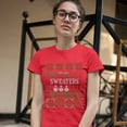 thumbnail image 3 of Tee Hunt May Your Sweaters Be Ugly and Bright T-Shirt Christmas Snowmen Women's T-Shirt Tee, Red, Small, 3 of 5