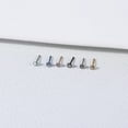 thumbnail image 2 of QQTDFG 6/15Pcs Stainless Steel Nose Stud Set I/L/S Shaped CZ Nostril Piercing Jewelry-I shape-6PCS, 2 of 2