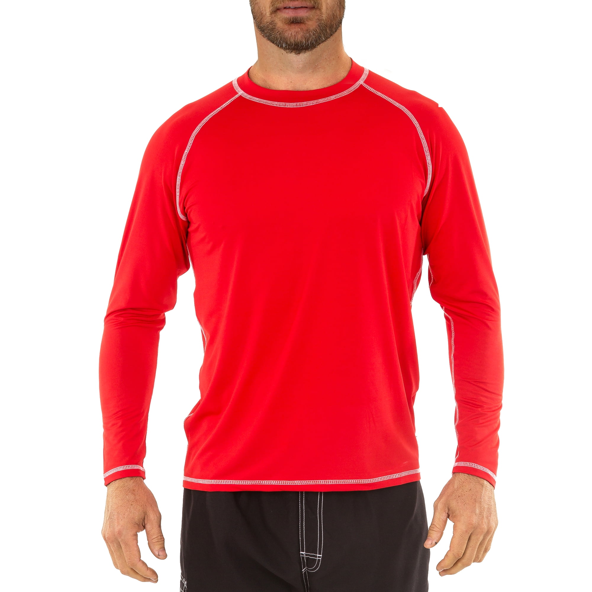 Uzzi Unisex Men's Rash Guard Long Sleeve, UPF50, Fast Dry, Perfect for