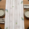 thumbnail image 5 of Green Lavender 60 Inch Table Runner, Potted Plant Butterfly Flowers Boots Farmhouse Dresser Scarf Cotton & Linen Tablerunner for Dining/Kitchen Island/Holiday Party Décor 13" x 60", 5 of 9
