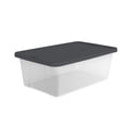 thumbnail image 3 of Homz Snaplock Extra Small 6-Quart Clear Storage Container Gray Lid, 10 Pack, 3 of 9