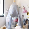 thumbnail image 4 of Cuna con dosel para cama de barra de moda, dosel romántico de tela 100% poliéster, mosquitera para niños para leer, jugar, tienda de campaña, cortina colgante para bebés, decoración de dormitorio, 4 of 5
