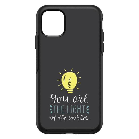 DistinctInk Custom SKIN / DECAL compatible with OtterBox Symmetry for iPhone 11 Pro MAX (6.5" Screen) - You Are the Light of the World / Bulb