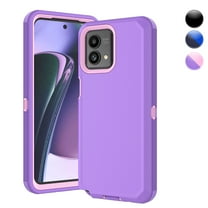 For Moto G 5G 2023 Case,Sturdy Phone Case for Motorola G 5G 2023 6.5",Njjex Full-Body Shockproof Protection Hard Plastic & Shock Absorption Rubber Rugged Bumper 3-in-1 Case Cover - Purple