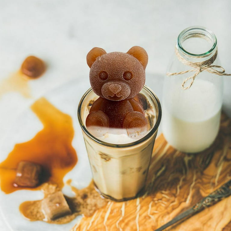 2PCS Bear Resin Molds, Cute Bear Shape Silicone Molds, 3D Animal Ice  Chocolate Cake Mold, Bear