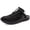 black, variant on Men's Hand-Woven Closed-Toe Mule Sandals, Adjustable Quick-Lace Slip-On Shoes, Breathable Non-Slip Footwear for Summer, Outdoor, and Casual Use