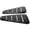 Painted Gloss Black, variant on Ikon Motorsports Compatible with 05-09 Ford Mustang V6 Painted Gloss Black Rear Quarter Side Window Louvers Scoop Cover Vent Panel Pair - ABS