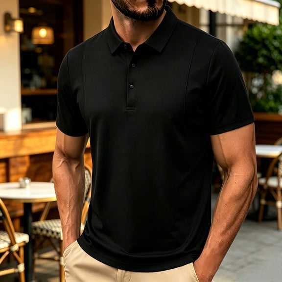 DayScoop Fashion Shirt for Men Summer Blouse Big & Tall Casual Mesh Turndown Collar Loose Tops Tees Tees Plus Size