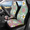 thumbnail image 2 of Psesaysky Vehicle Seat Covers Automotive, Anti-Slip Vehicle Interior Decor Protector SUV Decorative, Retro Floral Print, 2 of 9