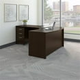 thumbnail image 2 of Scranton & Co 60" Left 3 Drawer L Shaped Desk in Mocha Cherry, 2 of 8
