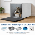 thumbnail image 2 of Cat Litter Splash Guard with 2-Layer Sifting Mat, DOMIPET Lightweight Oxford Cloth Cat Litter Box with Splash Guard Anti-Splash Shield, Effortlessly Wipe Clean Surfaces Design, 2 of 8