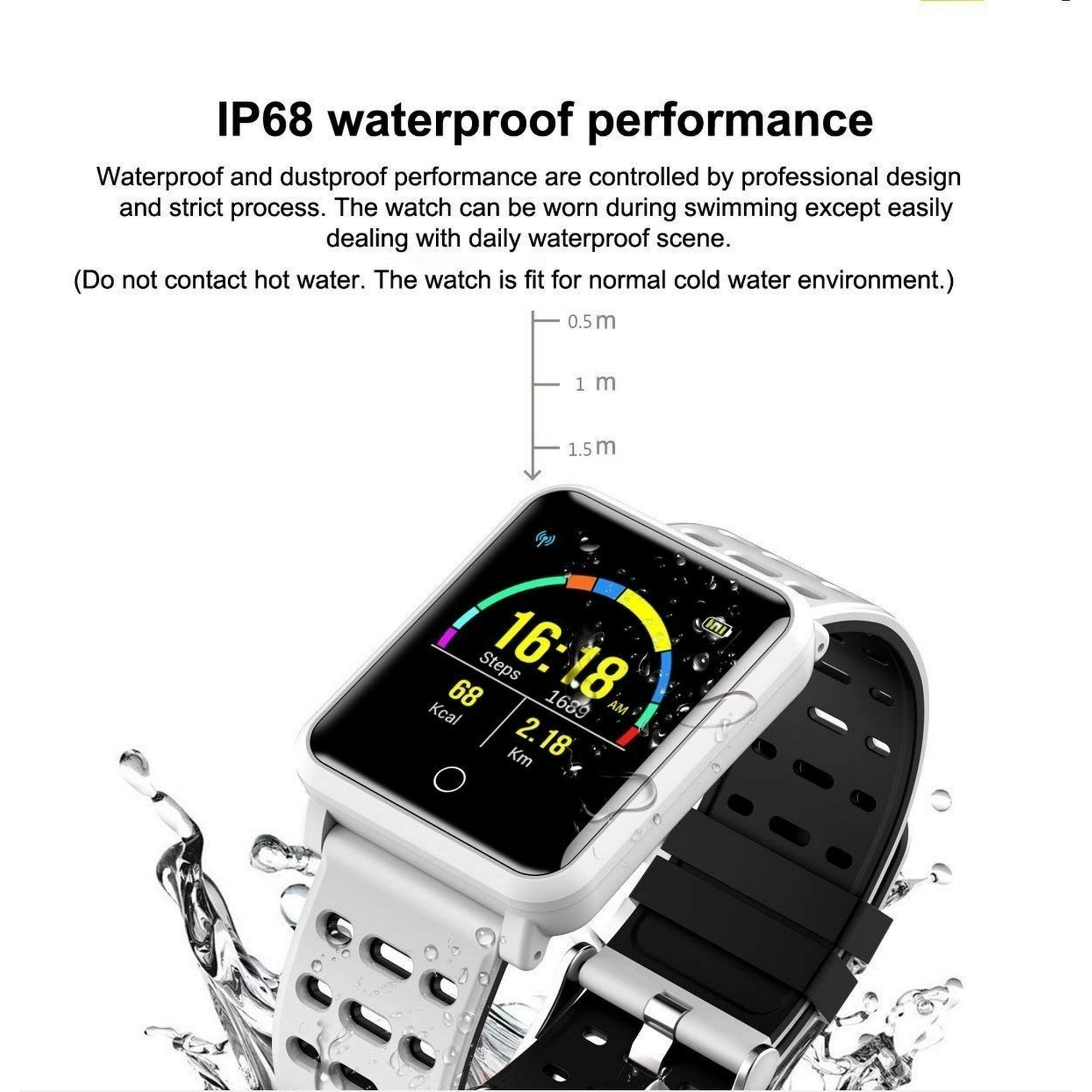 Bluetooth N88 Smart Watch IP68 Waterproof Heart Rate Blood Pressure Monitor Smartwatch Bracelet Walmart