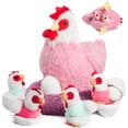 thumbnail image 1 of Peluche de peluche XYHQYB Pollo con 4 pollitos, 1 of 8
