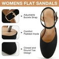 thumbnail image 3 of Ecetana Slingback Flats for Women Comfy Sandals for Women Closed Toe Low Wedge Ankle Strap Flats Shoes for Women, 3 of 5
