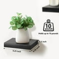 thumbnail image 2 of Sorbus Square Floating Shelf for Wall - 3 Small Shelves with Invisible Mounting Brackets for Living Room Decor, Bedroom, Bathroom Decor, Home & Kitchen - 9" Black Wall Shelf to Display Photos Trophies, 2 of 8