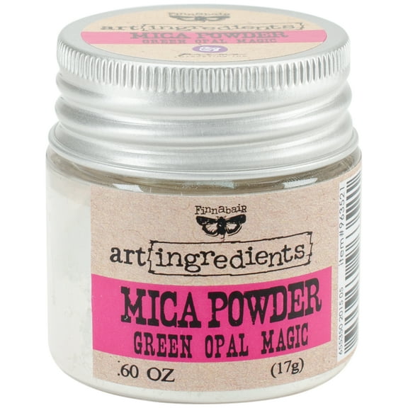 Finnabair Art Ingredients Mica Powder .6oz-Green Opal Magic