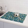 thumbnail image 6 of Sikiie Floral Dish Drying Mat, Kitchen Counter Mat, Self Drying Mat for Kitchen Counter Dish Drying Pad ,for Dishes, Utensils, Pots and Pans（24" x 18"）, 6 of 7