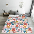 thumbnail image 5 of Fuzoiu Floral Ditsy Print Ultra-Soft Micro Fleece Blanket,All Seasons Flannel Throw, Lightweight Blanket for Bed, Sofa, Couch, Movie Night, Camping, and Travel-80"x60", 5 of 7