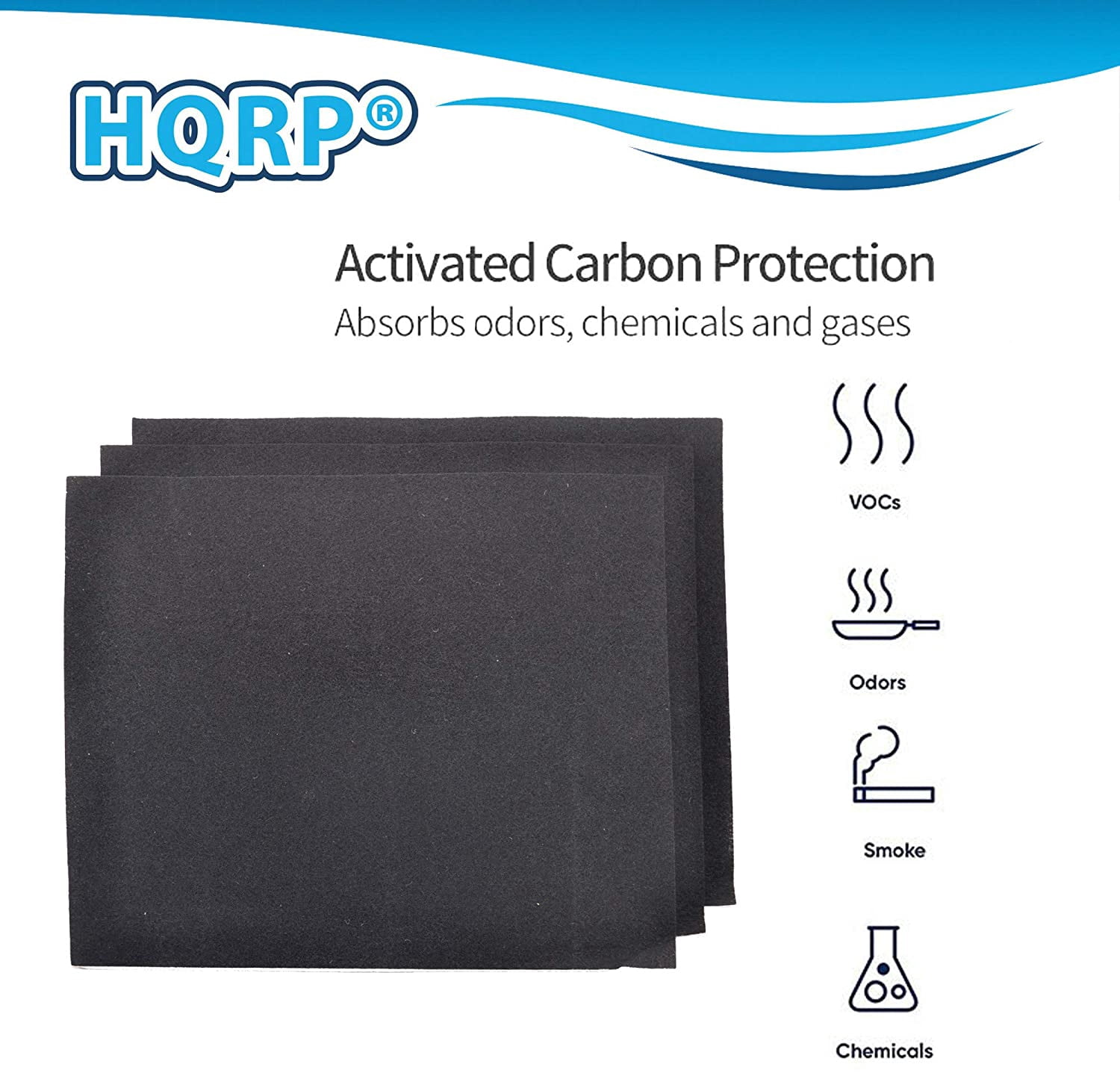 HQRP 6-Pack Carbon Pre-Filter for Hamilton Beach 04912 HEPA filter part 04922 Replacement fits TrueAir 04160, 04161 Air Purifiers
