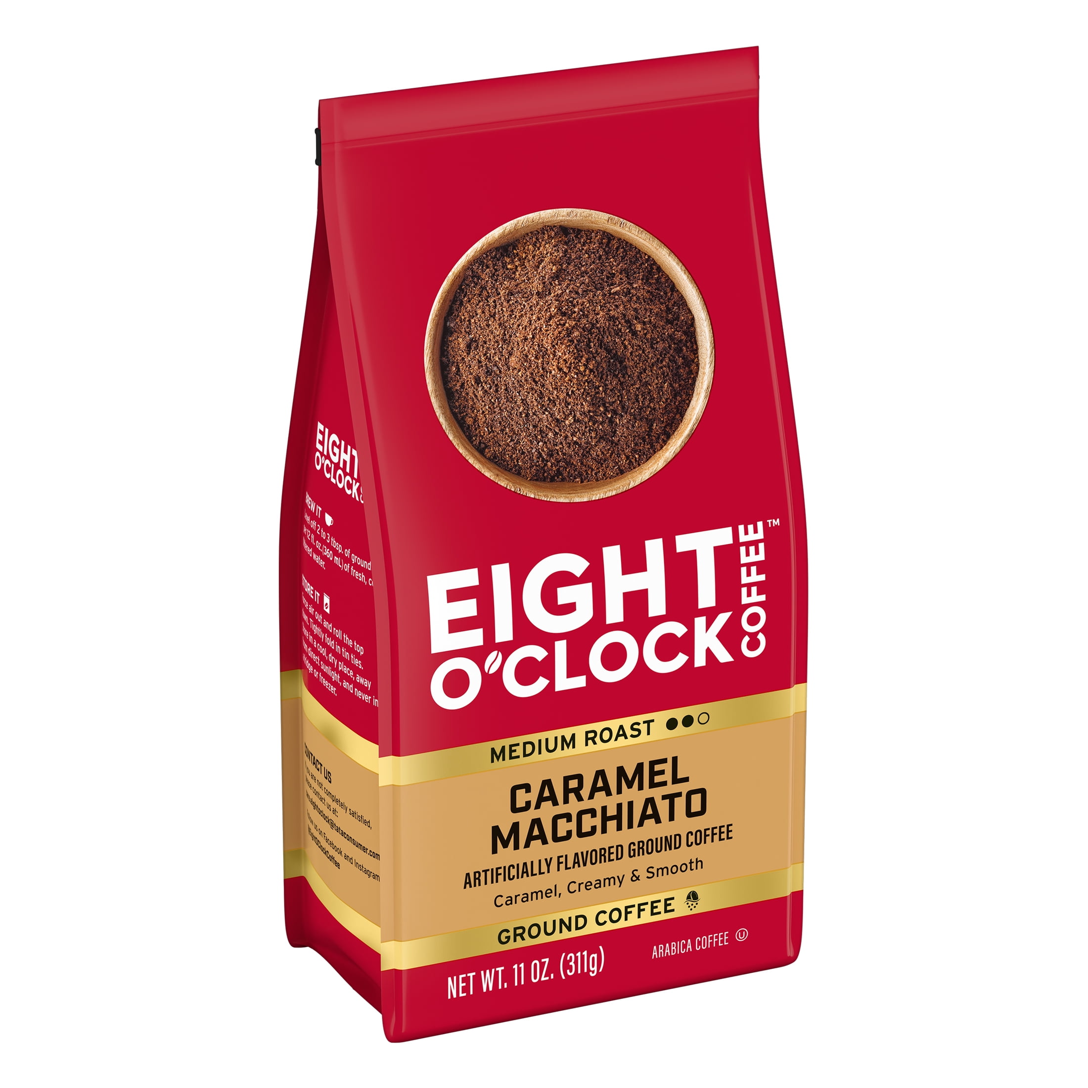 Eight O'Clock Coffee Ground Medium Roast Caramel Macchiato Coffee Arabica 11 oz