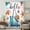 Blue, Orange, Pink, variant on Summer Beach Sheer Curtains 45 Inches Long for Bedroom, Ocean Shells Starfish Bag Stripe Rainbow Light Filtering Privacy Drapes, Breathable Semi Sheer Short Window Treatment for Kitchen Cafe Bathroom