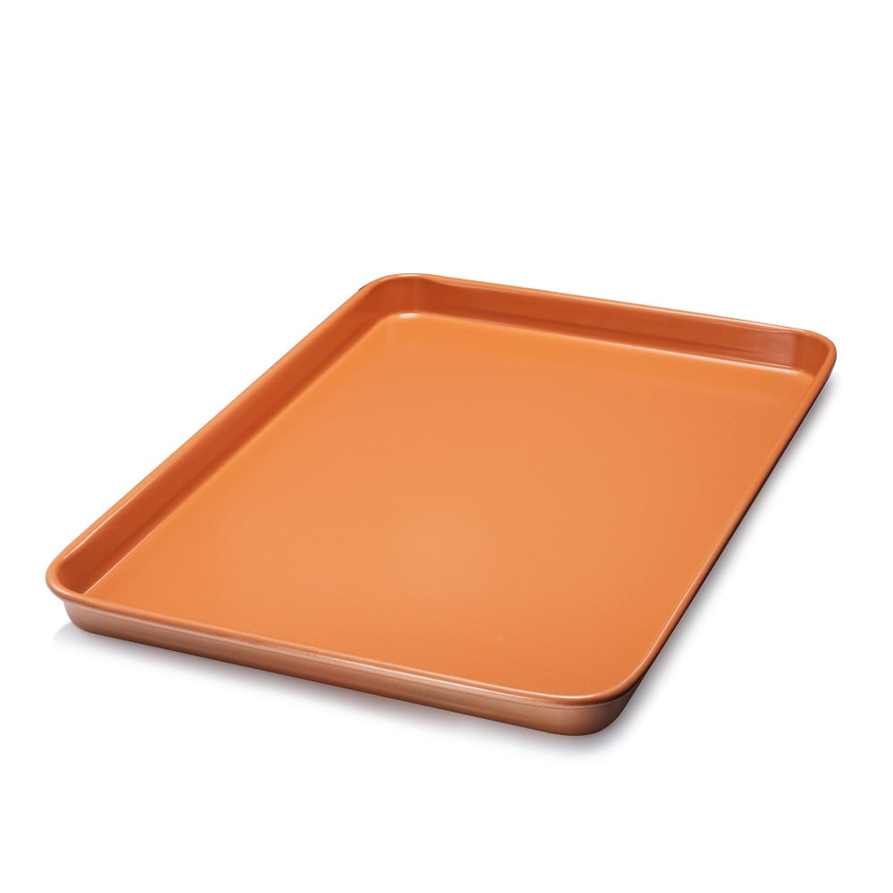 Gotham Steel Nonstick Cookie Sheet, Copper, 12 x 17 - Walmart.com ...