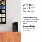 NETGEAR Nighthawk Cable Modem and WiFi 5 Router Combo (C7000) - Compatible with Major Cable Providers incl. Xfinity & Cox - Cable Plans up to 800Mbps - AC1900 (Up to 1.9Gbps) - DOCSIS 3.0