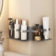 thumbnail image 5 of Estantería estética montada en la pared - Estante de plástico blanco para el lavabo del baño • 10,35x1,69x2,68 pulgadas, 5 of 6