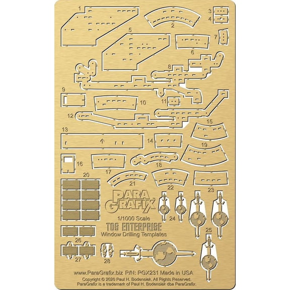 NEW! TOS Enterprise Window Drilling Templates (PGX231)