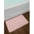 thumbnail image 2 of Peppers Bath Mat, Hot Spicy Vegetable Composition Cartoon Digital Drawing Culinary Elements, Plush Bathroom Decor Mat with Non Slip Backing, 29.5" X 17.5", Vermilion and Green, by Ambesonne, 2 of 2
