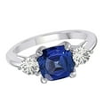 thumbnail image 5 of AoneJewelry Sapphire and Diamond Three stone Ring 2.20 Carat In 10K Solid Rose, White & Yellow Gold, 5 of 5