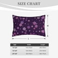 thumbnail image 3 of Fotbe Purple Snow Flakes Pillow Cases - Envelope Closure - Luxury, Extra Soft, Cooling Pillow Covers - Wrinkle, Fade, Stain Resistant-16"x24", 3 of 8