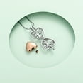 thumbnail image 4 of Cremation Jewelry Heart Urn Necklaces for Ashes for Women Flower Memorial Mini Keepsake Ashes Hollow Pendant, 4 of 6
