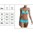 thumbnail image 2 of Traje de baño de cintura alta de dos piezas, volante, conjunto de bikini, control de barriga, hombros descubiertos, volantes, trajes de baño para mujer Xemadio HMHZ321-4, 2 of 5