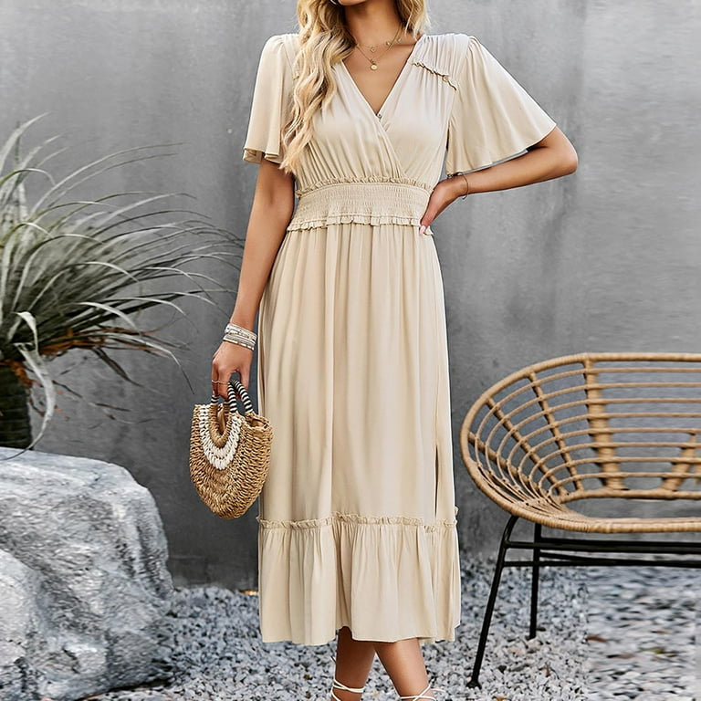 green emerald velvet dress Puff Sleeve Beige Floral Dress L main image 0