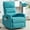 Blue, variant on Xukmct Upholstered Fabric Leisure Chair Club Chair with Metal Base, Swivel Manual Recliner Chair for Living Room, Office, Bedroom, Beige