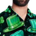 thumbnail image 5 of Saint Patrick's Day Men's Casual Button Down Short Sleeve Printed Summer Beach Shirts, 5 of 6