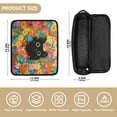 thumbnail image 4 of Hair Tool Organizer Bag with Heat Resistant Mat Removable Travel Storage Case for Hot Air Brushes Curling Irons Black Cat Among Colorful Flowers, 4 of 8