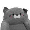 thumbnail image 2 of Plush Kids Sofa with Foldable Cushion and Armrests, Ideal for Nap, Play, Sleep or Reading, Grey, 2 Layers, 2 of 4