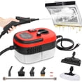 thumbnail image 1 of Limpiador De Vapor De 2500w, M&aacute;quina de Limpieza a Vapor presurizada de Alta Temperatura con 6 Cabezales de Cepillo y Tanque de agua de 1200 ml, para Cocina, Ba&ntilde;o y Muebles, 6 ni, 1 of 9
