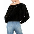 thumbnail image 2 of alice + olivia womens  Allene Wool-Blend Sweater, s, Black, 2 of 3