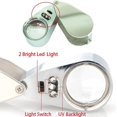 thumbnail image 2 of Lupa de bolsillo iluminada para joyería, de metal completo, 2 of 5