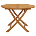 thumbnail image 3 of vidaXL Folding Garden Table 110 cm Solid Acacia Wood, 3 of 7