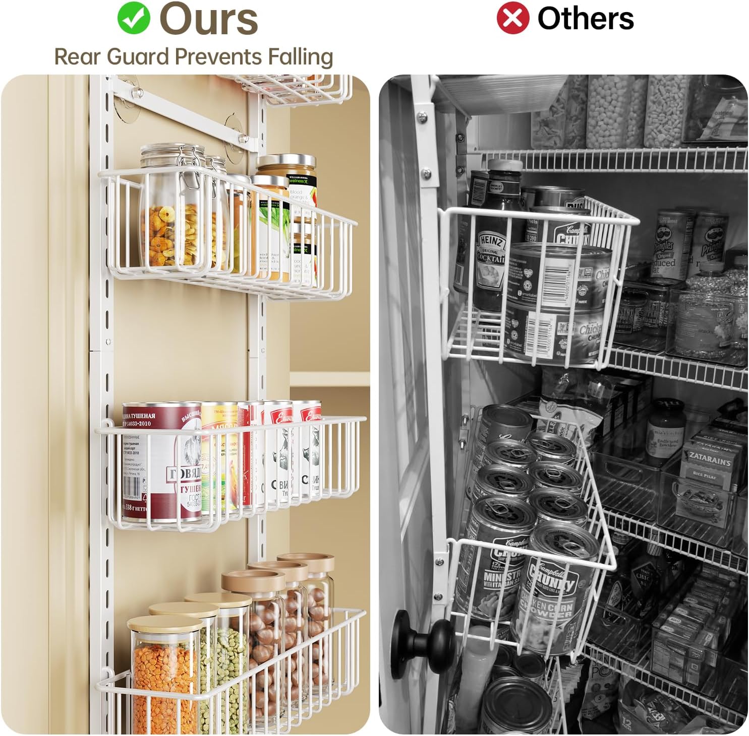 LazySpin Over-the-Door Pantry Organizer, 8-Tier Adjustable photo 6
