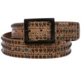 thumbnail image 2 of Snap On Tiny Multiple Turquoise Rivet Circle Studded Leather Jean Belt, 2 of 4
