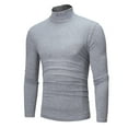 thumbnail image 2 of Jowowha Men's Mock Turtleneck Long Sleeve Basic High Neck Undershirt Lightweight Thermal Tops 3pcs Black&White&Gray XL, 2 of 4