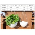 thumbnail image 4 of JilgTeok 2 Packs Plastic Hanging Planter Basket with Chain for Wall Garden Decor Indoor Outdoor Flower Pot Storage Organizer Home Gardening Supplies, 4 of 4