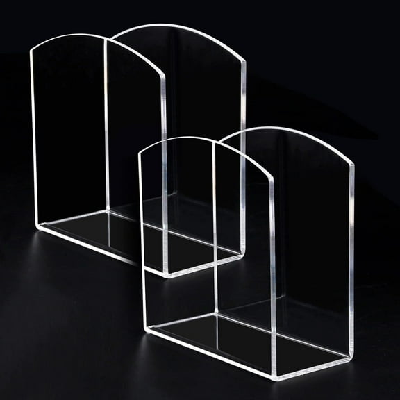 Siloon Napkin Holder Simplicity Clear 2 Pack Set,Mess-Free Space Saver Upright Windproof Napkin Holders for Kitchen,Home Décor Acrylic Tissue Dispenser for Dinner Kitchen (Clear 2Pack)